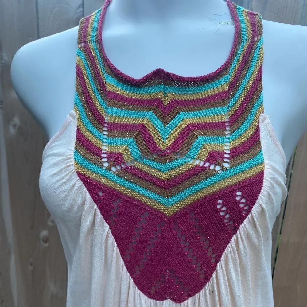 Free People Ombre Belle Fleur Crochet Tunic dress